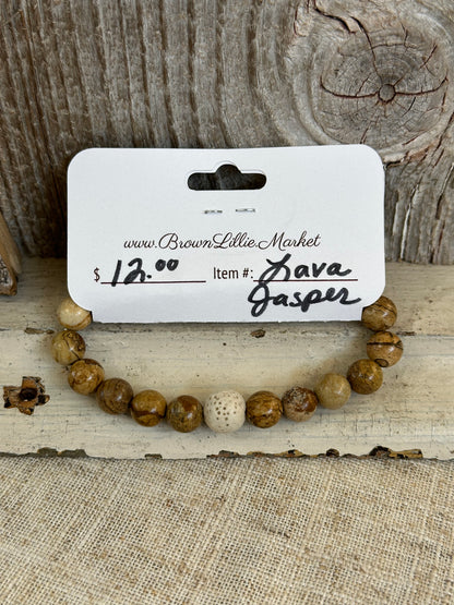 Jasper & Lava Stone Bracelet