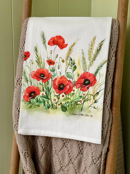 Tea Towel: Red Poppy