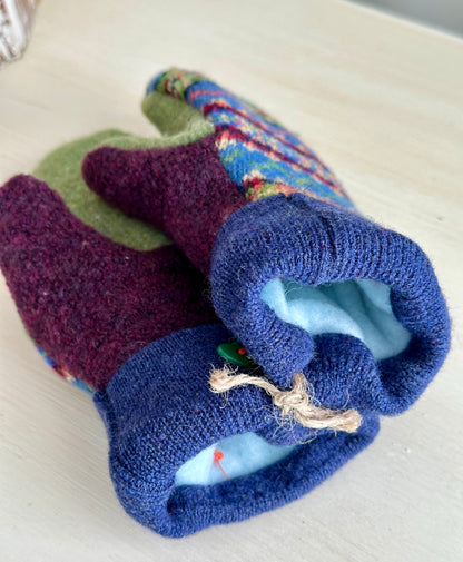 Handmade Children’s Sweater Mittens: Wilderness