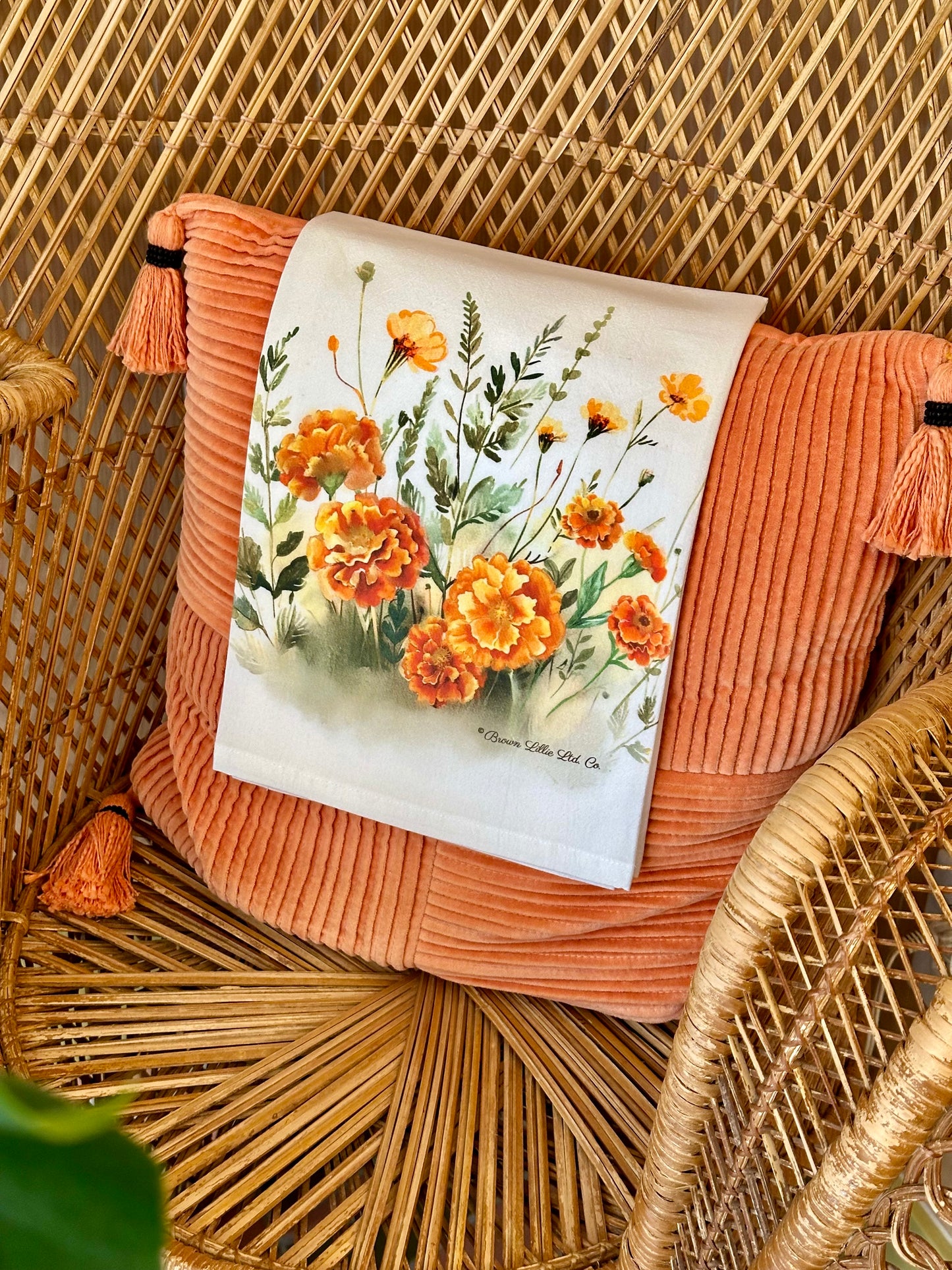 Tea Towel: Marigolds