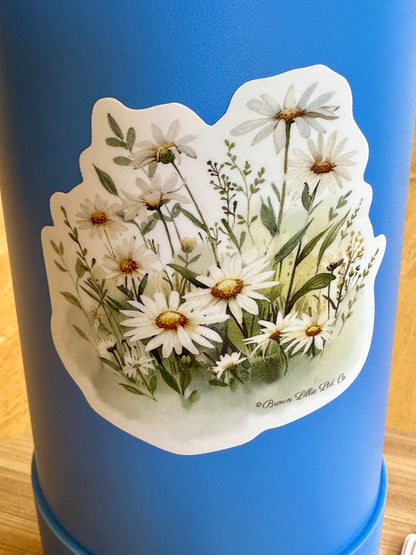 Daisy Flowers: 3” Waterproof Vinyl Sticker | April Birth Flower *Free Shipping