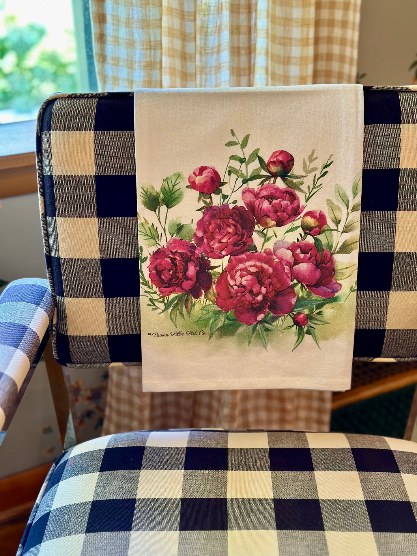 Tea Towel: Peony