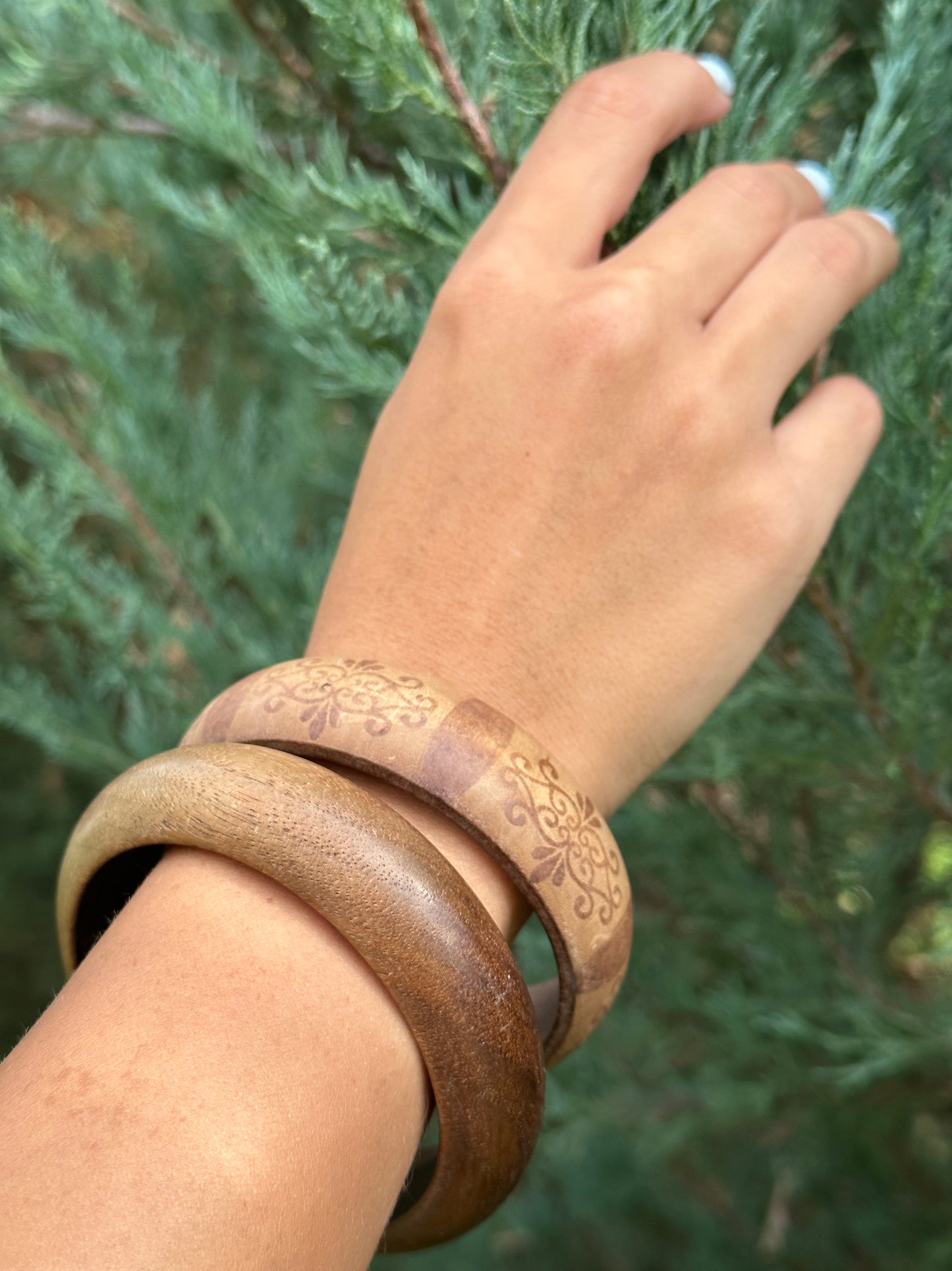 Vintage Wood Bangles Set