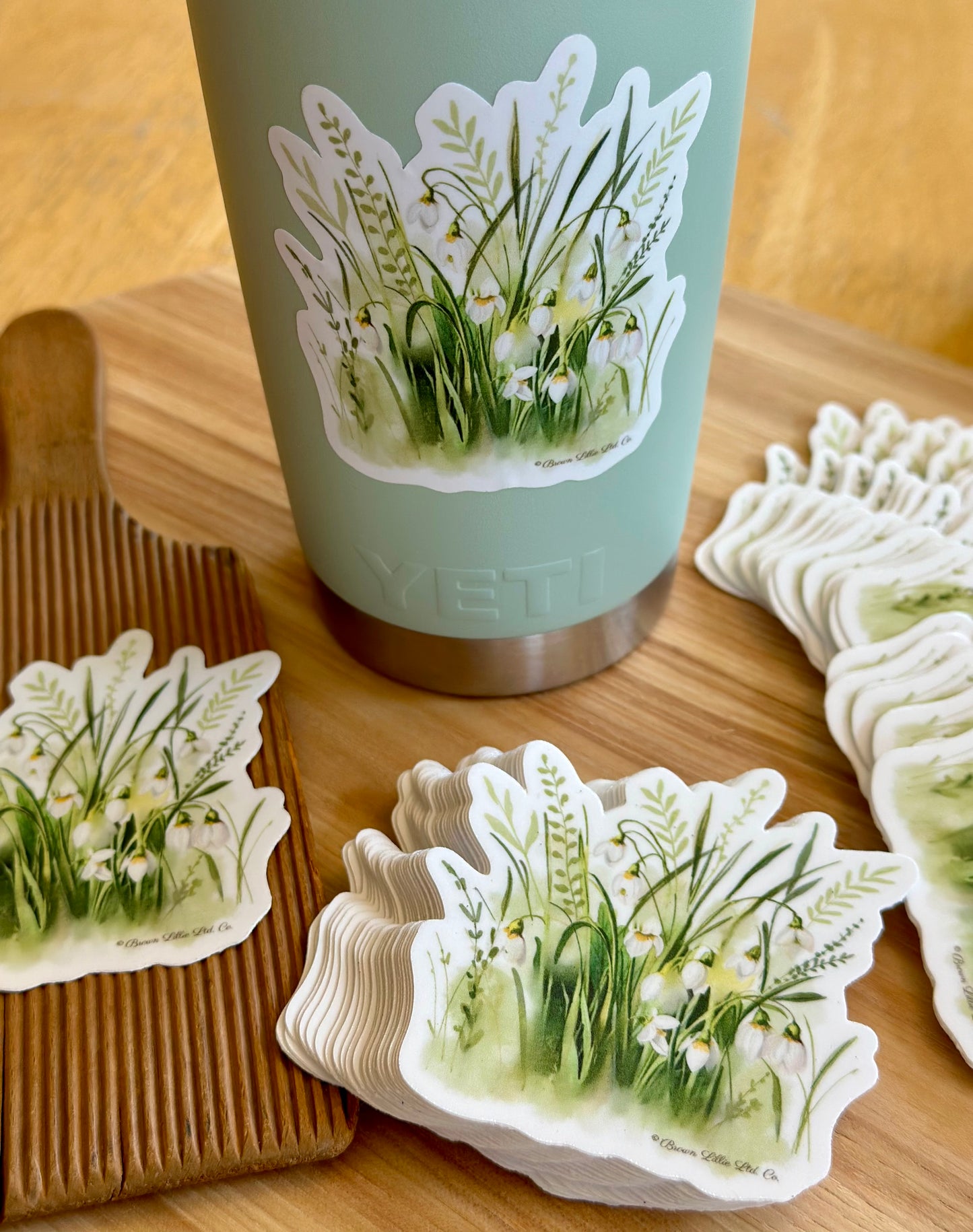 Snowdrops: 3” Vinyl Sticker/ January Birthflower