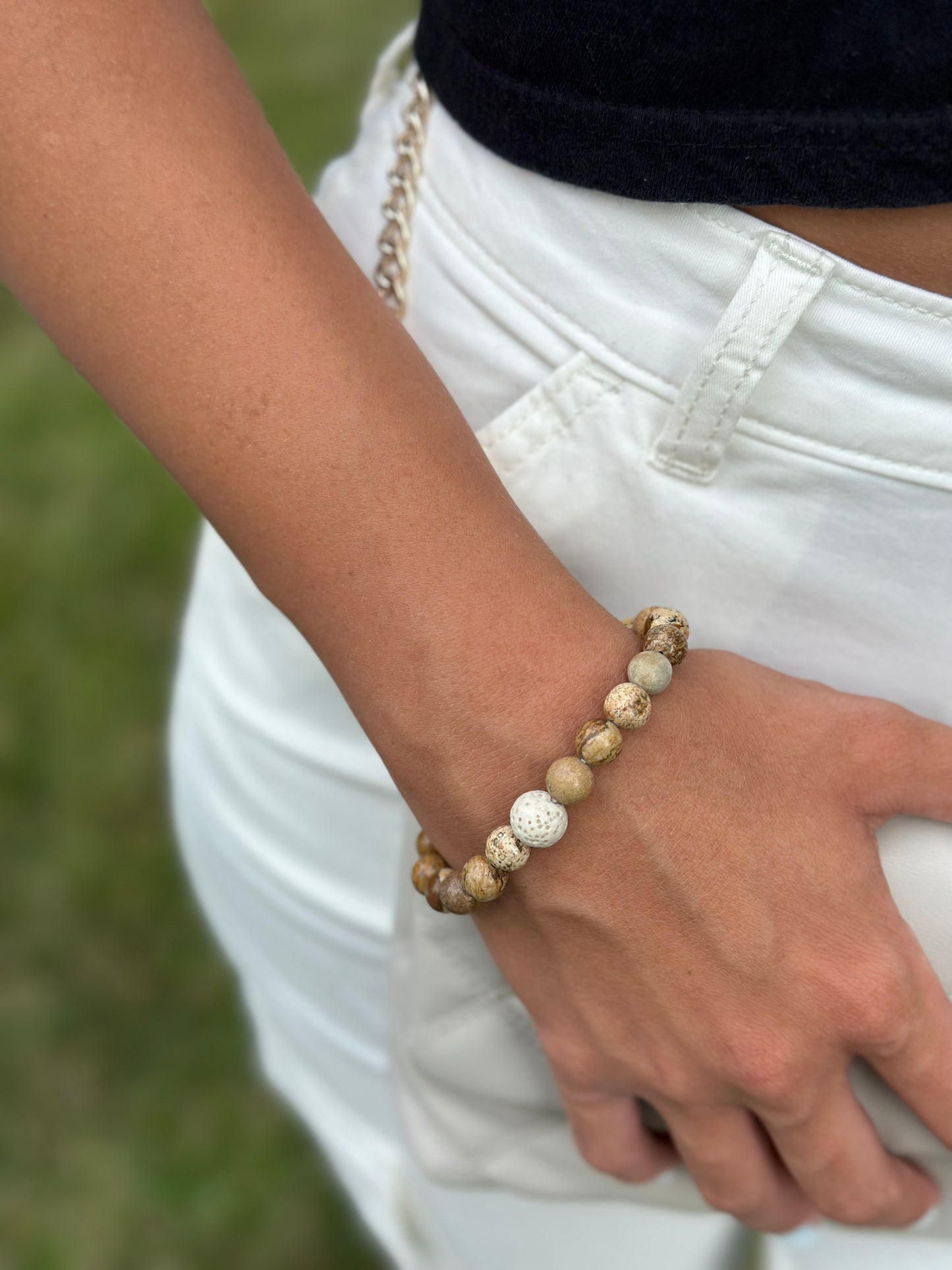 Jasper & Lava Stone Bracelet