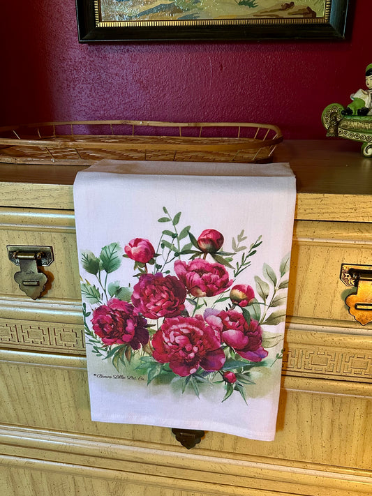 Tea Towel: Peony