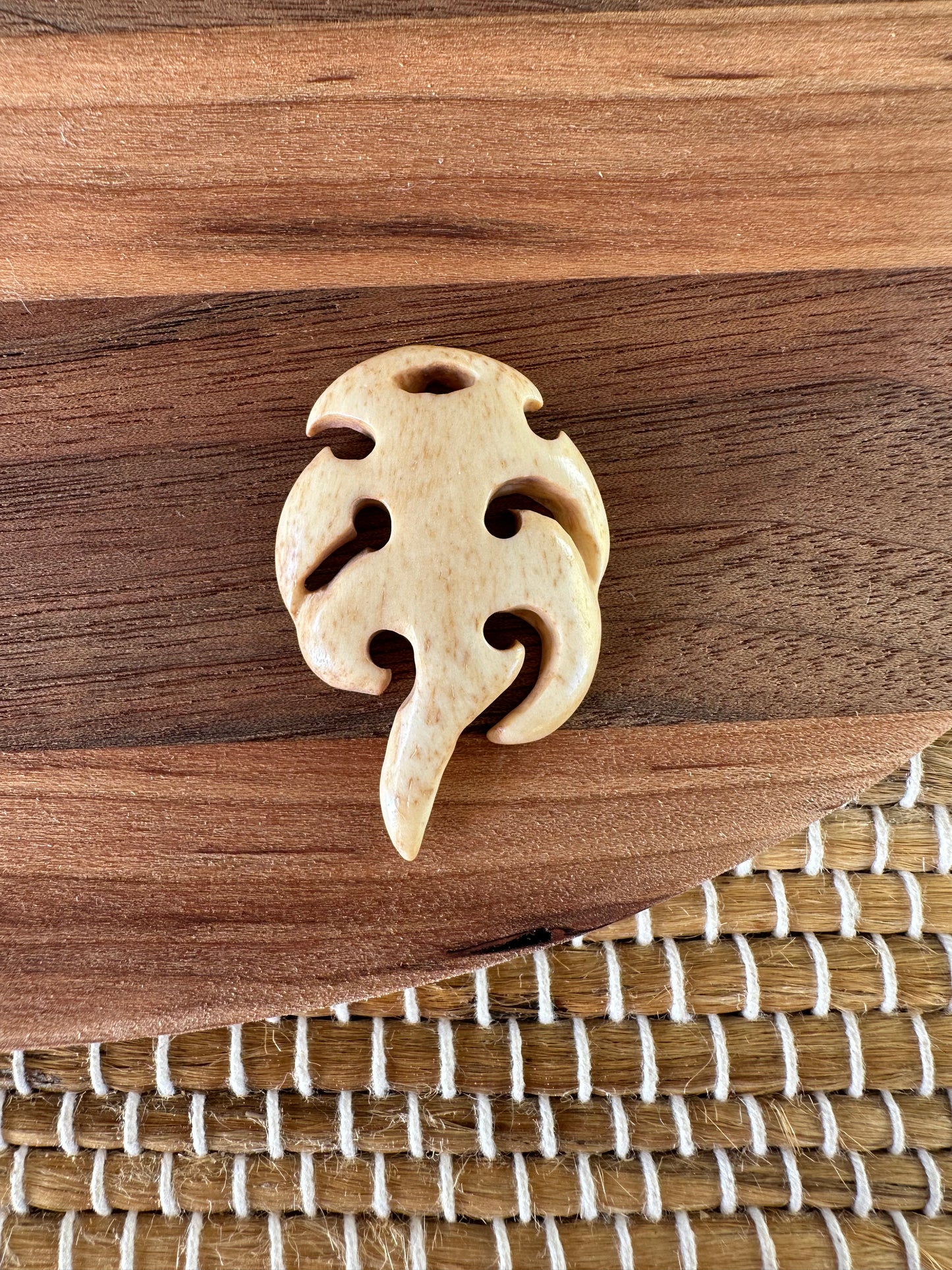 Hand Carved Ox Bone Pendants