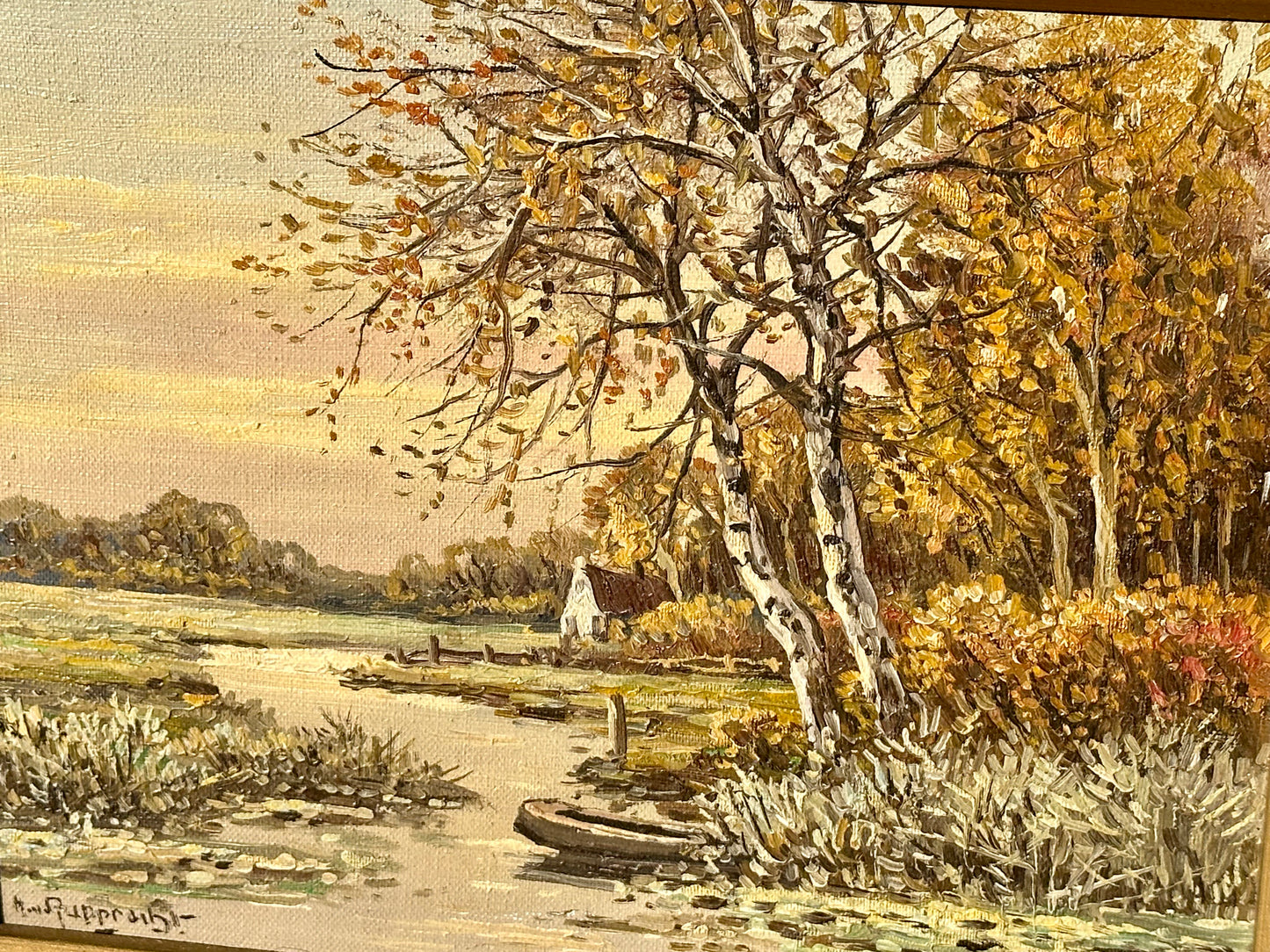 Original Antique Landscape Oil Painting