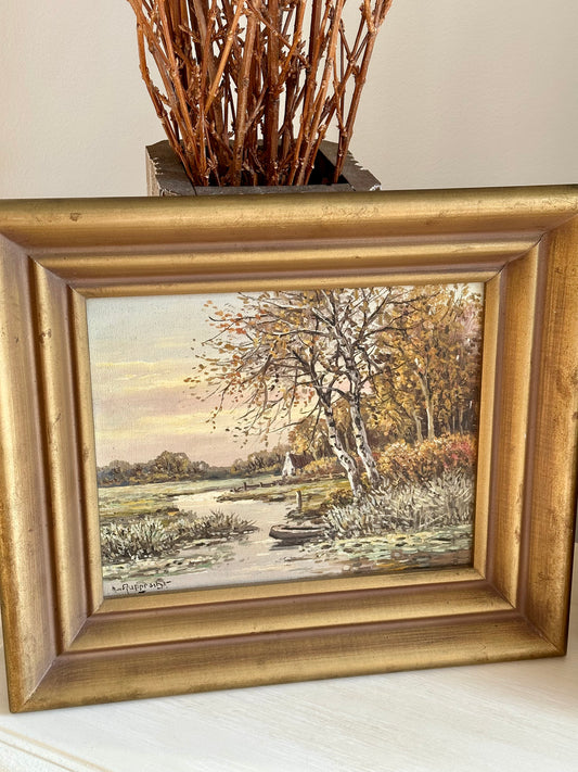 Original Antique Landscape Oil Painting