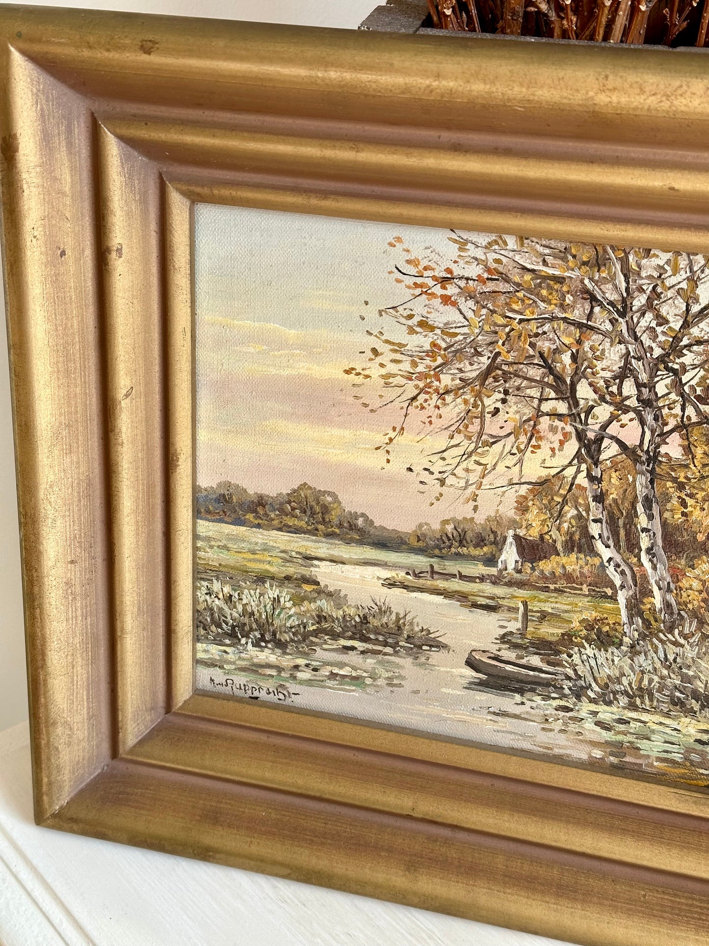 Original Antique Landscape Oil Painting