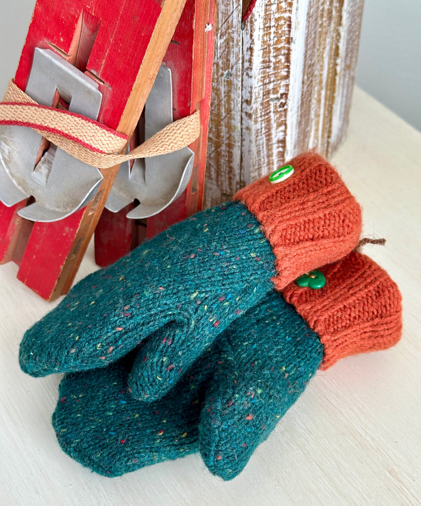 Handmade Children’s Sweater Mittens: Northwoods