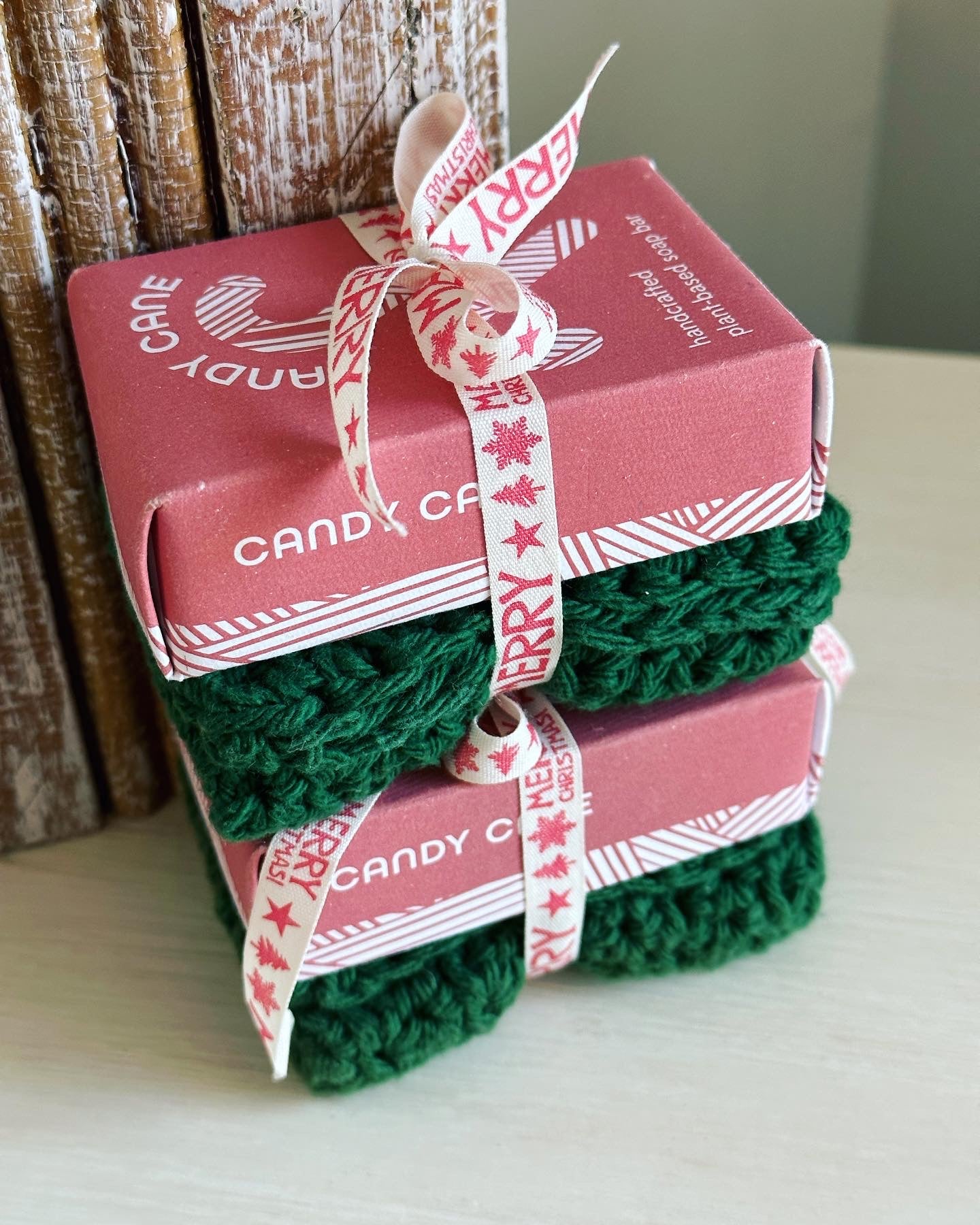 Candy Cane Soap & Washcloth Set | Gift Set