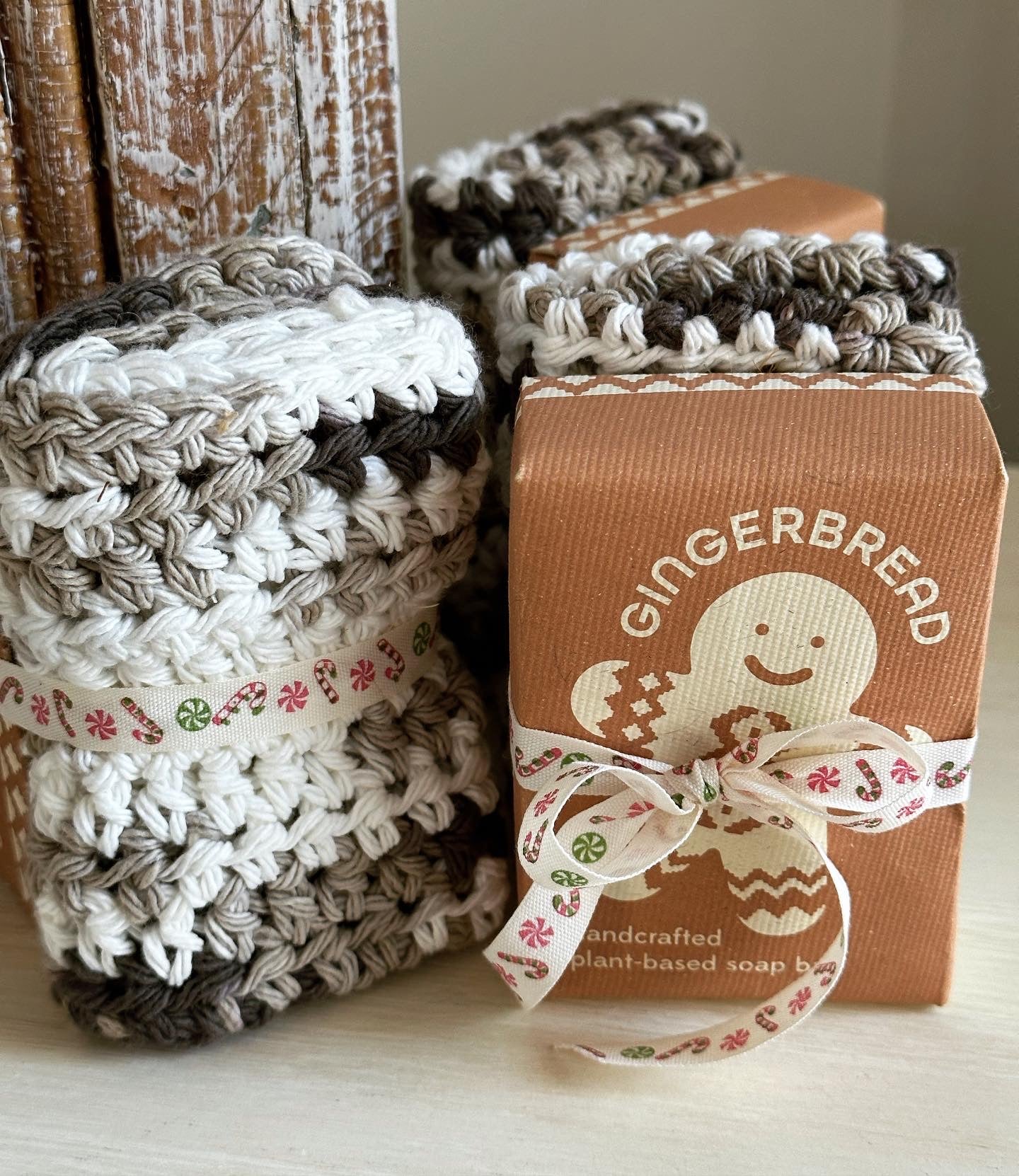 Gingerbread Soap Washcloth Set