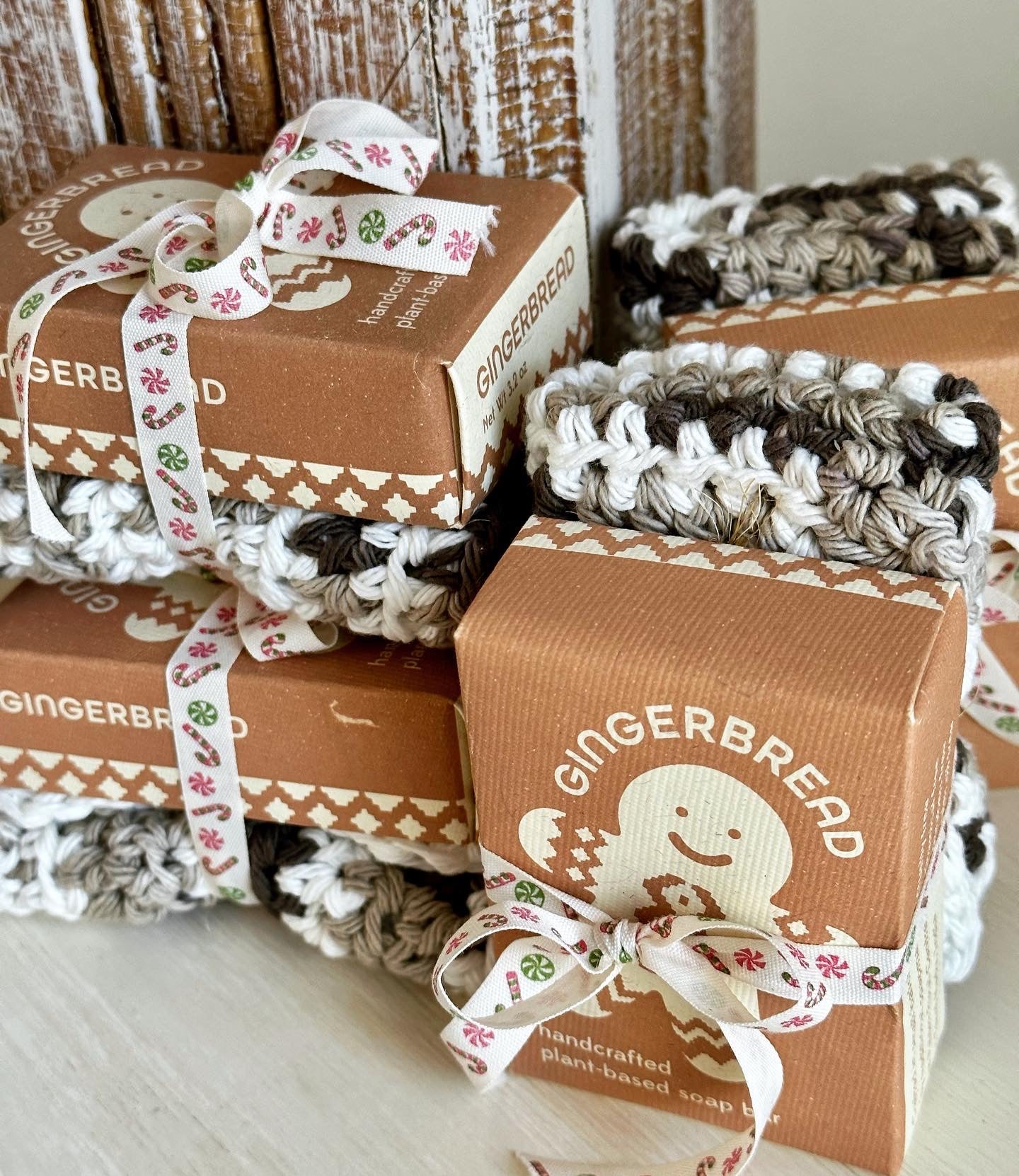 Gingerbread Soap Washcloth Set