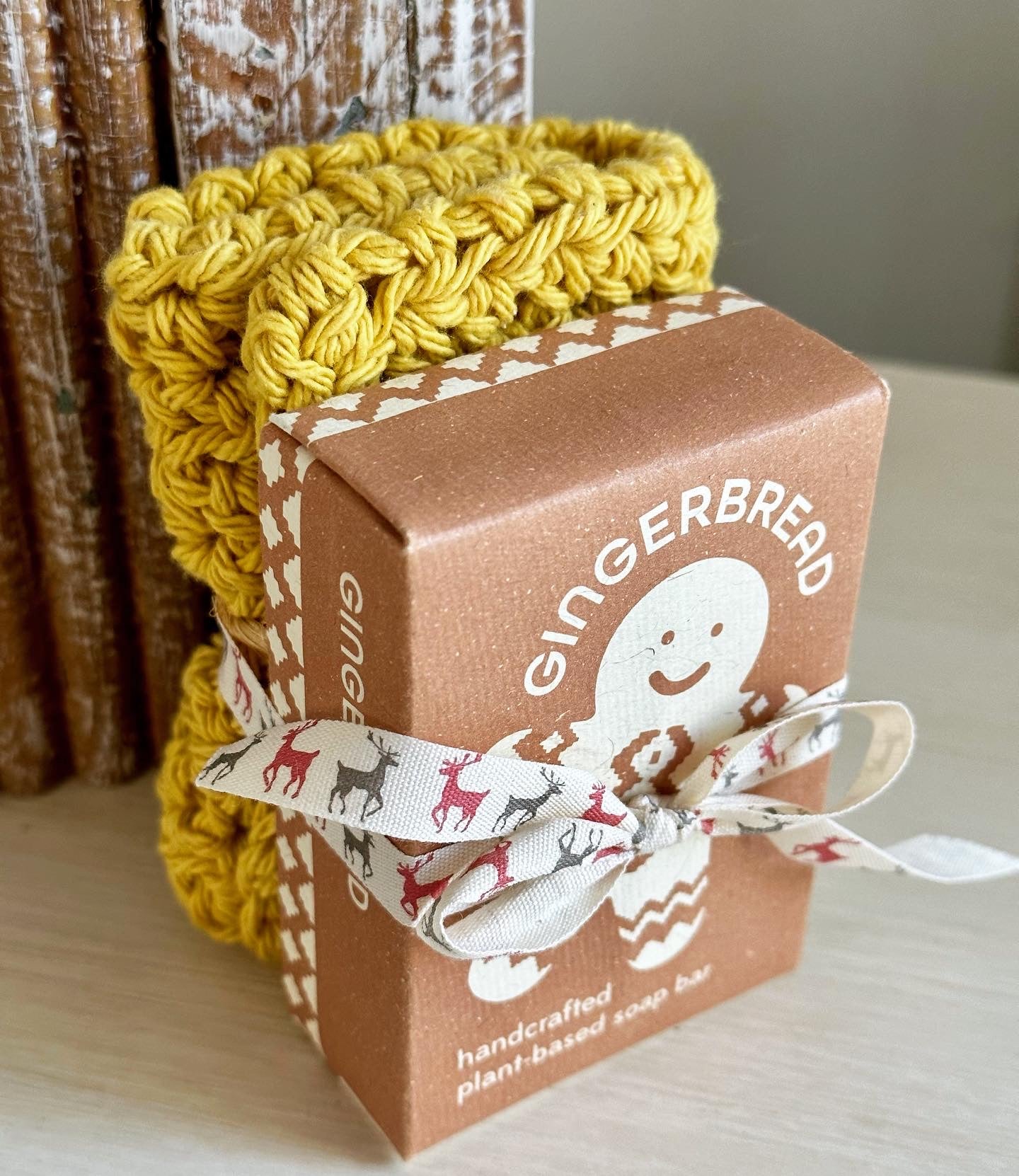 Gingerbread Soap Washcloth Set