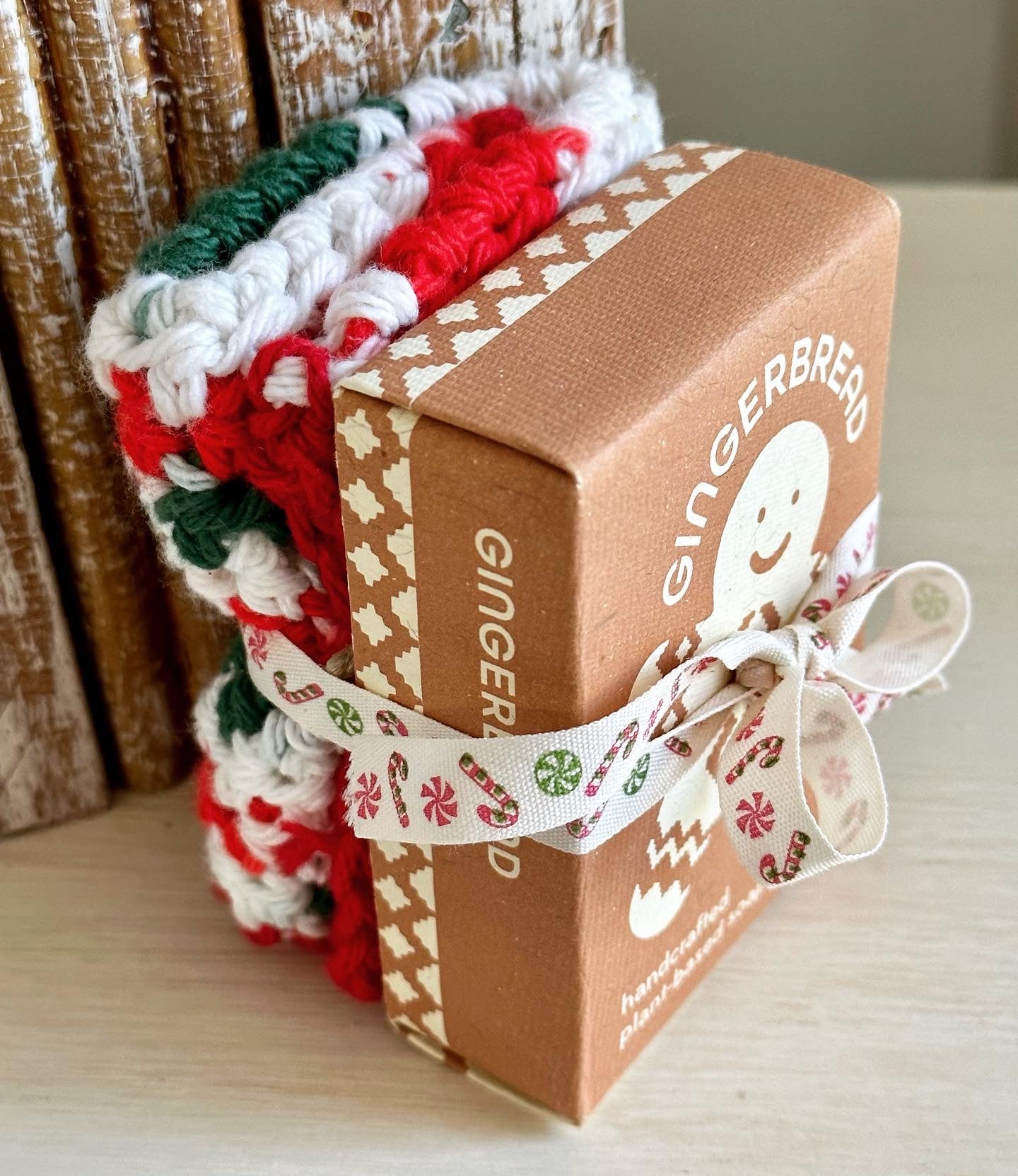 Gingerbread Soap Washcloth Set