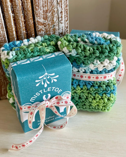 Mistletoe Soap Washcloth Set