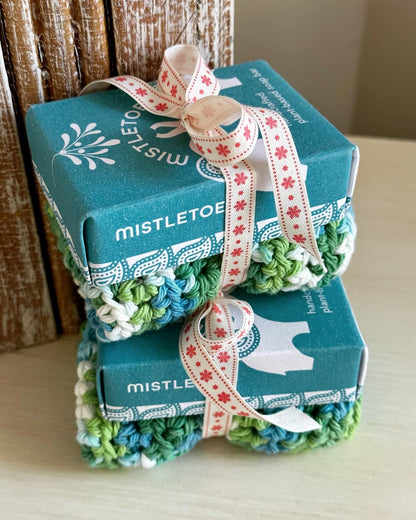 Mistletoe Soap Washcloth Set