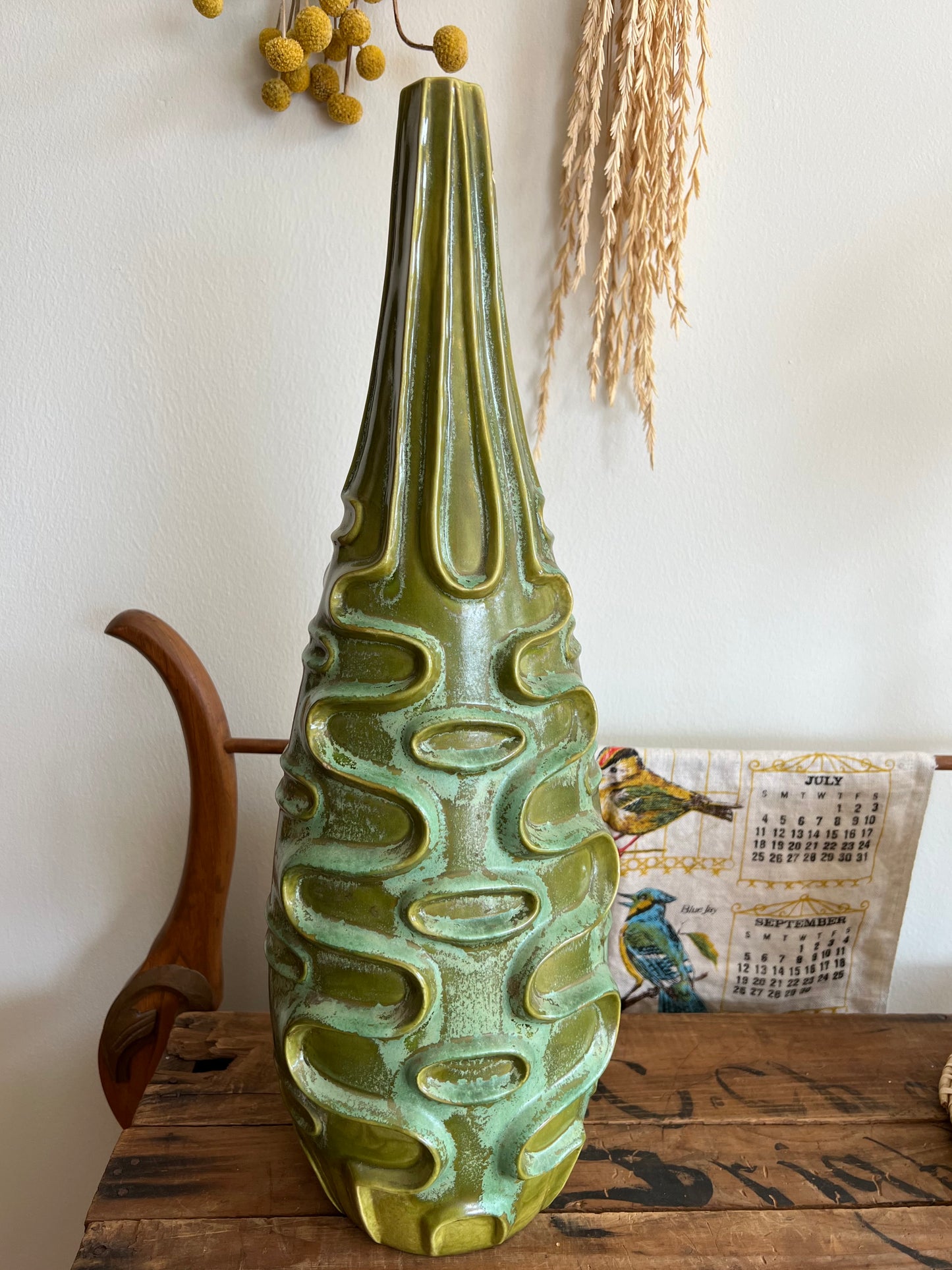 Green 1959 Red Wing Vase