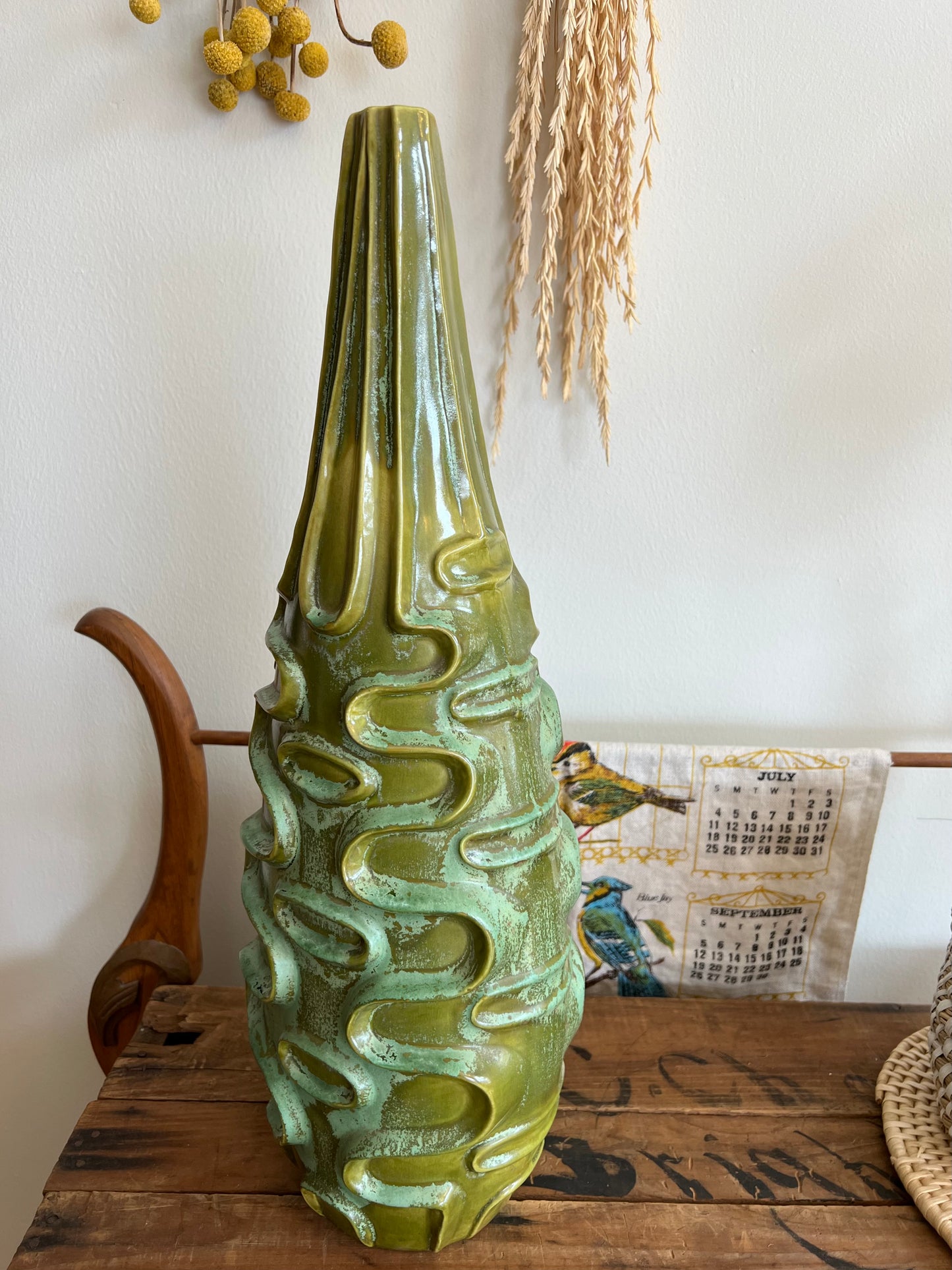 Green 1959 Red Wing Vase