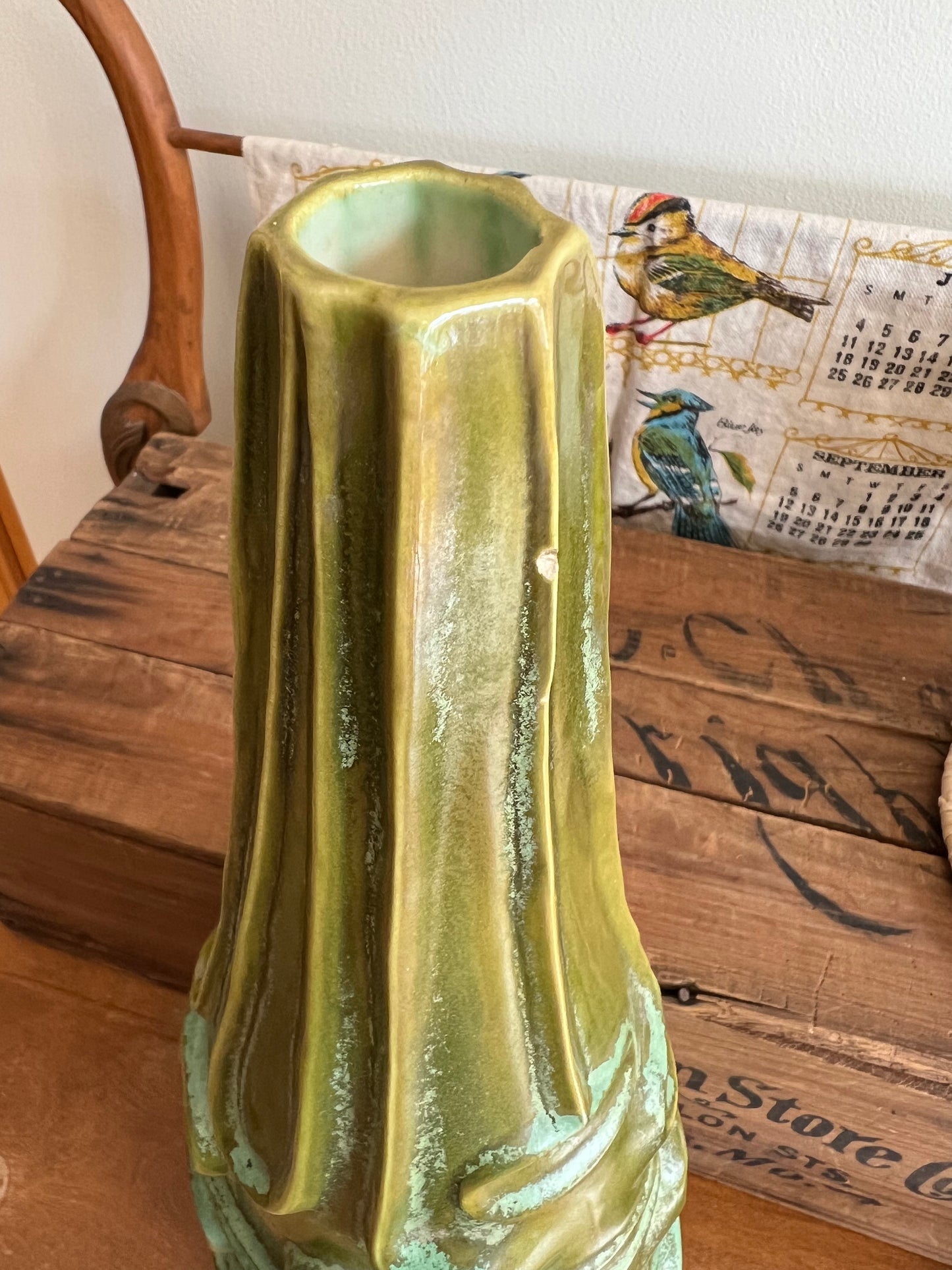 Green 1959 Red Wing Vase