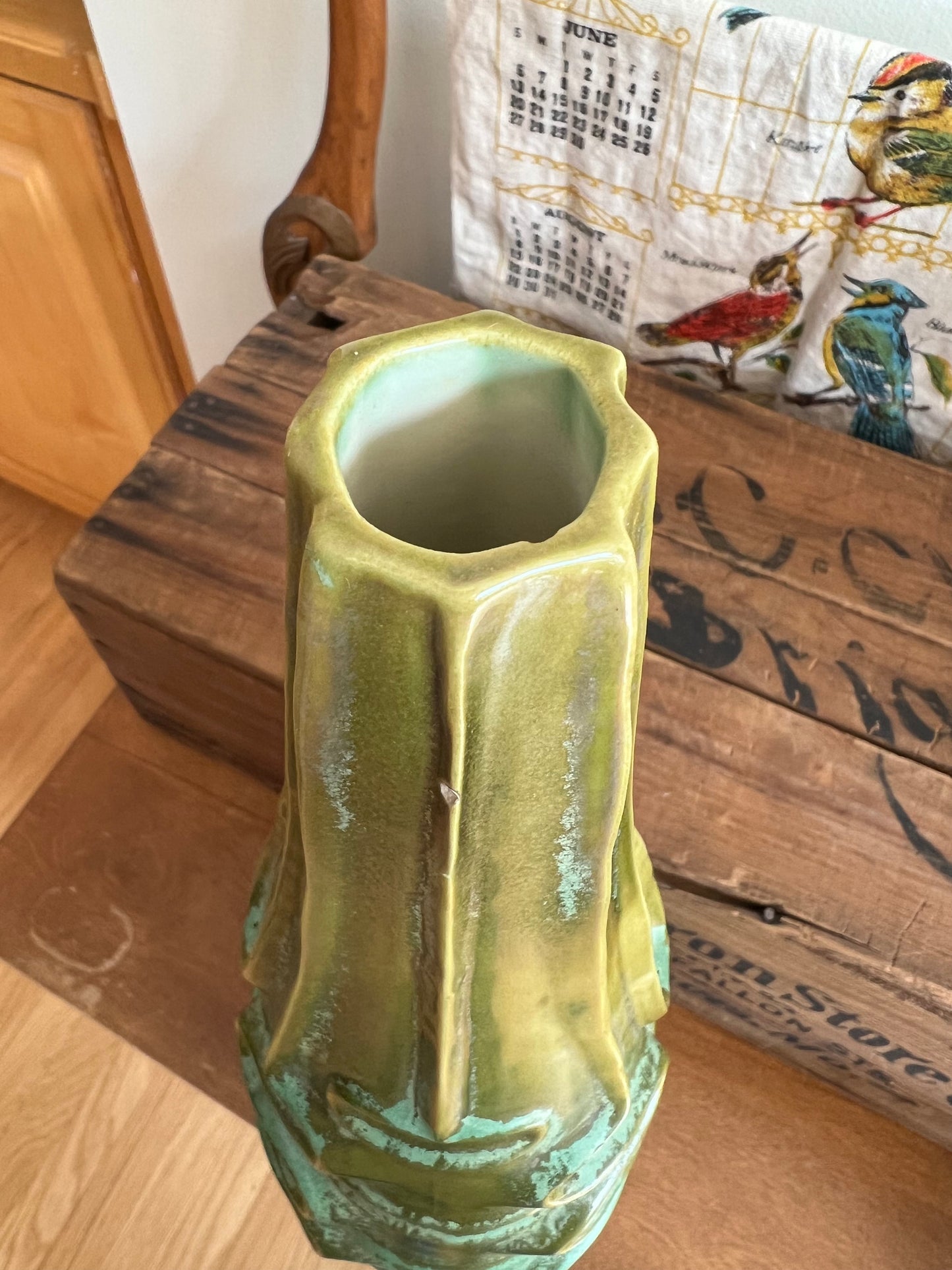 Green 1959 Red Wing Vase