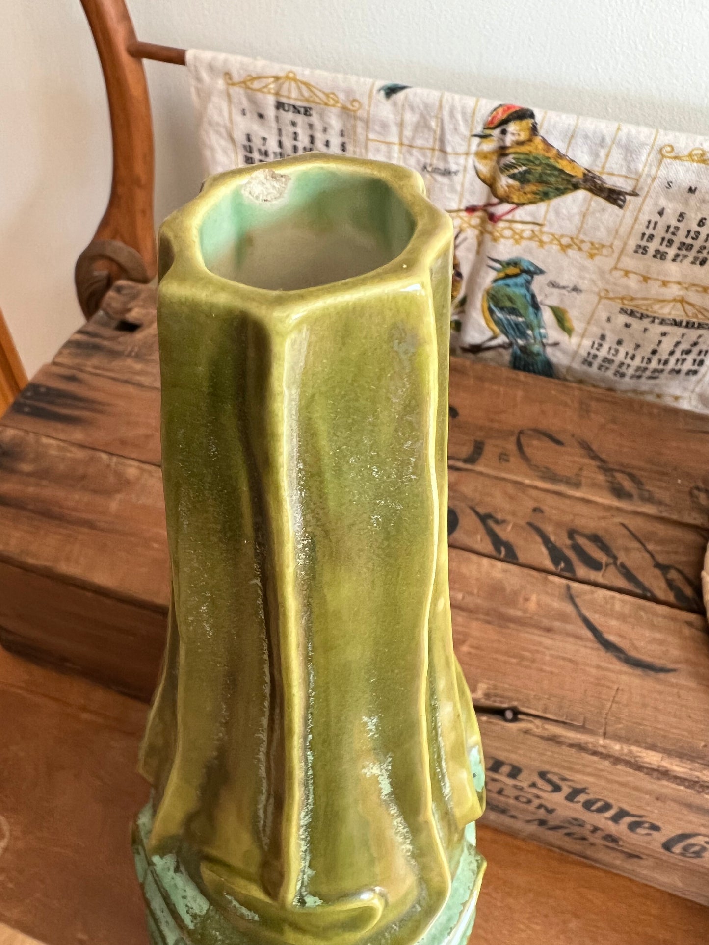 Green 1959 Red Wing Vase